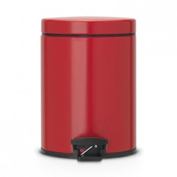 Pedalette 5 liter met kunststof binnenemmer ‘Classic’ – Passion Red