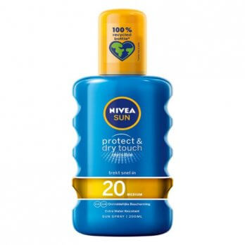 NIVEA SUN Zonnebrand – PROTECT & DRY TOUCH VERFRISSENDE TRANSPARANTE Zonnebrandspray – SPF20 – 200ML